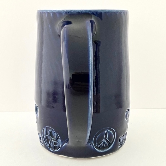 GET IN GOOD TROUBLE Coffee Mug Handmade By potter John Burke, NAVY NWT - Picture 7 of 10